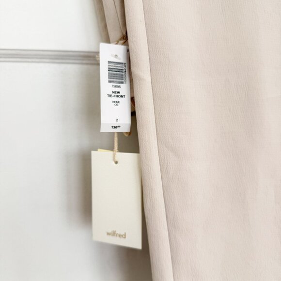 NWT Aritzia Wilfred - Tie Front Pant (Bone) - Size 2 - Picture 3 of 3